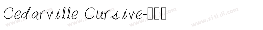 Cedarville Cursive字体转换